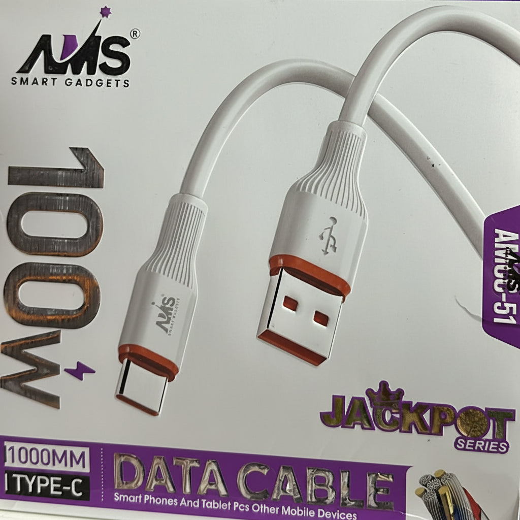 AMS Type-C Data Cable 1000mm AMCC-51 Fast Charging USB Cable