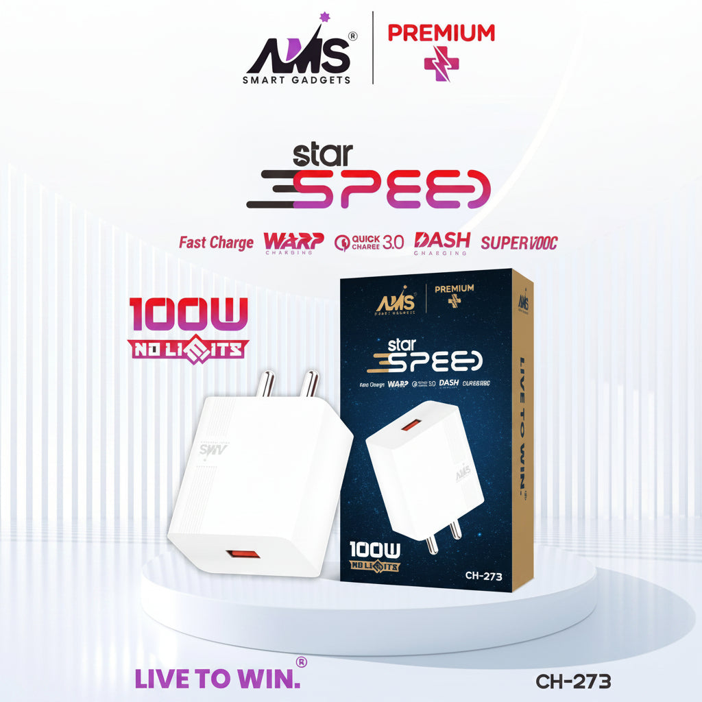 AMS 100W Fast Charger Adapter CH-273 SuperVOOC Quick Charge