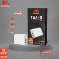 Mobixa Tejas Pro 22W Fast Charger | Dual USB Output | MOB CH-21 Adapter
