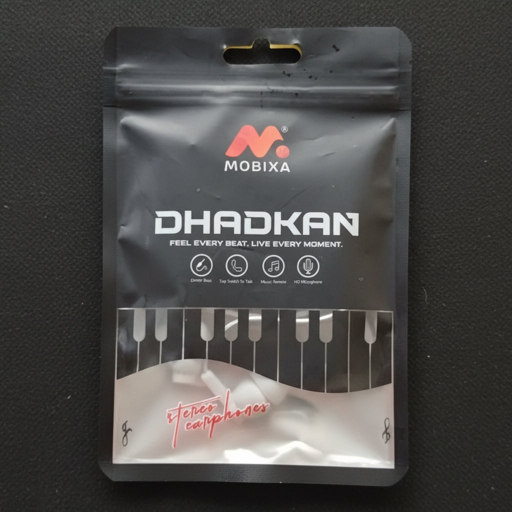 Mobixa Dhadkan Wired Earphones with Mic | Deep Bass | 3.5mm Jack