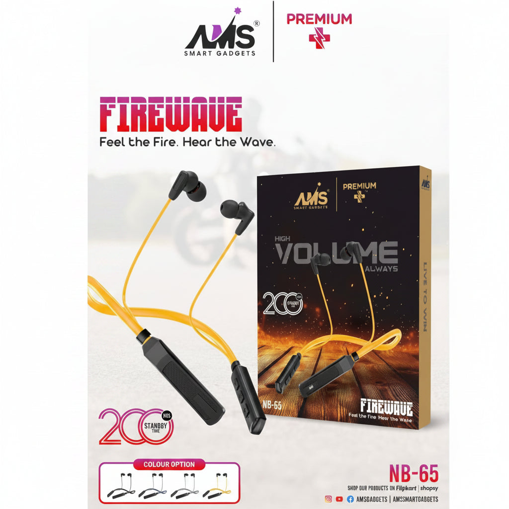 AMS | Neckband Bluetooth Earphone | NB-65 | Universal