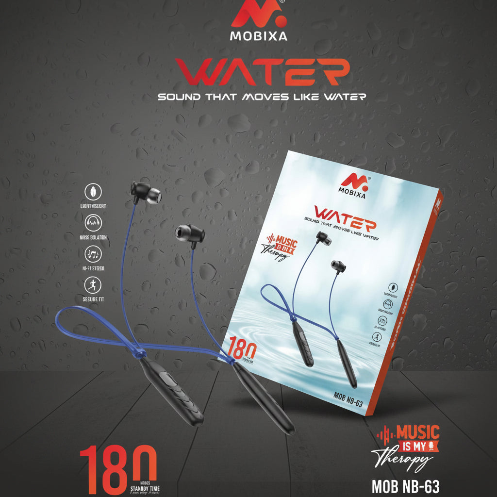 Mobixa | Neckband Bluetooth Earphone | MOB NB-63 | Universal
