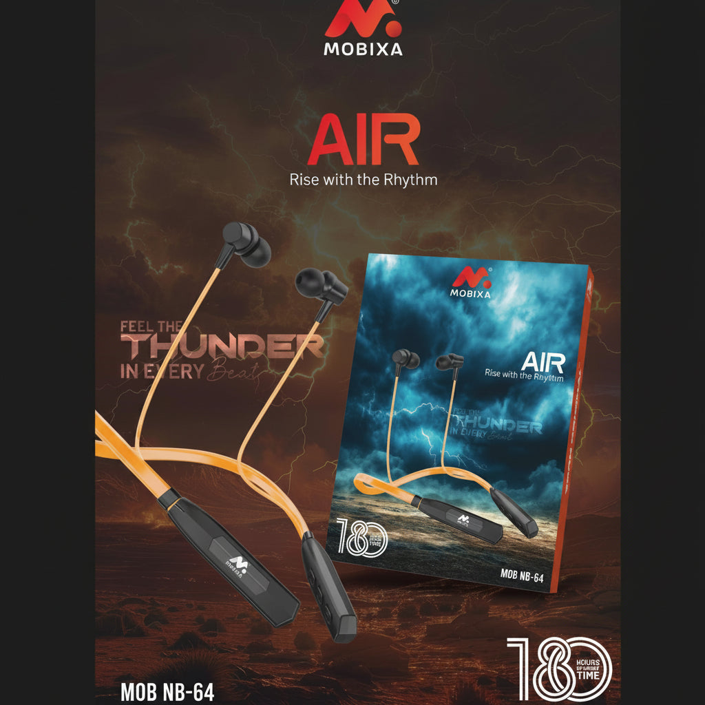 Mobixa | Neckband Bluetooth Earphone | MOB NB-64 | Universal