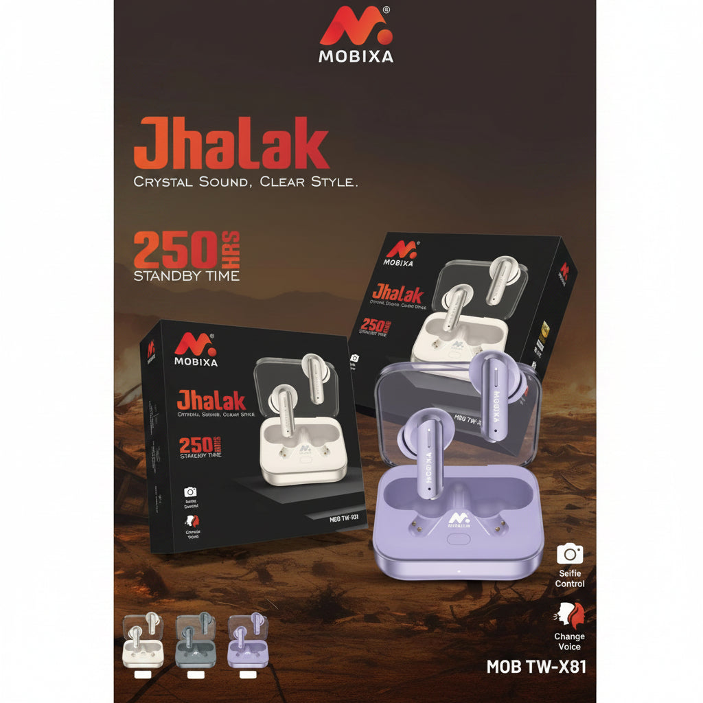 Mobixa | Wireless Earbuds | MOB TW-X81 | Jhalak