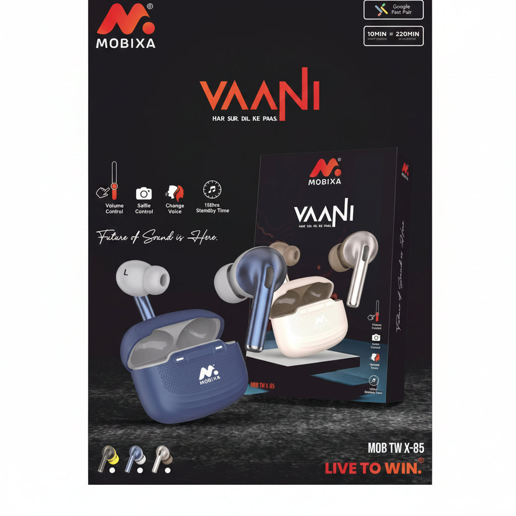 Mobixa | True Wireless Earbuds | MOB TW X-85 | Universal