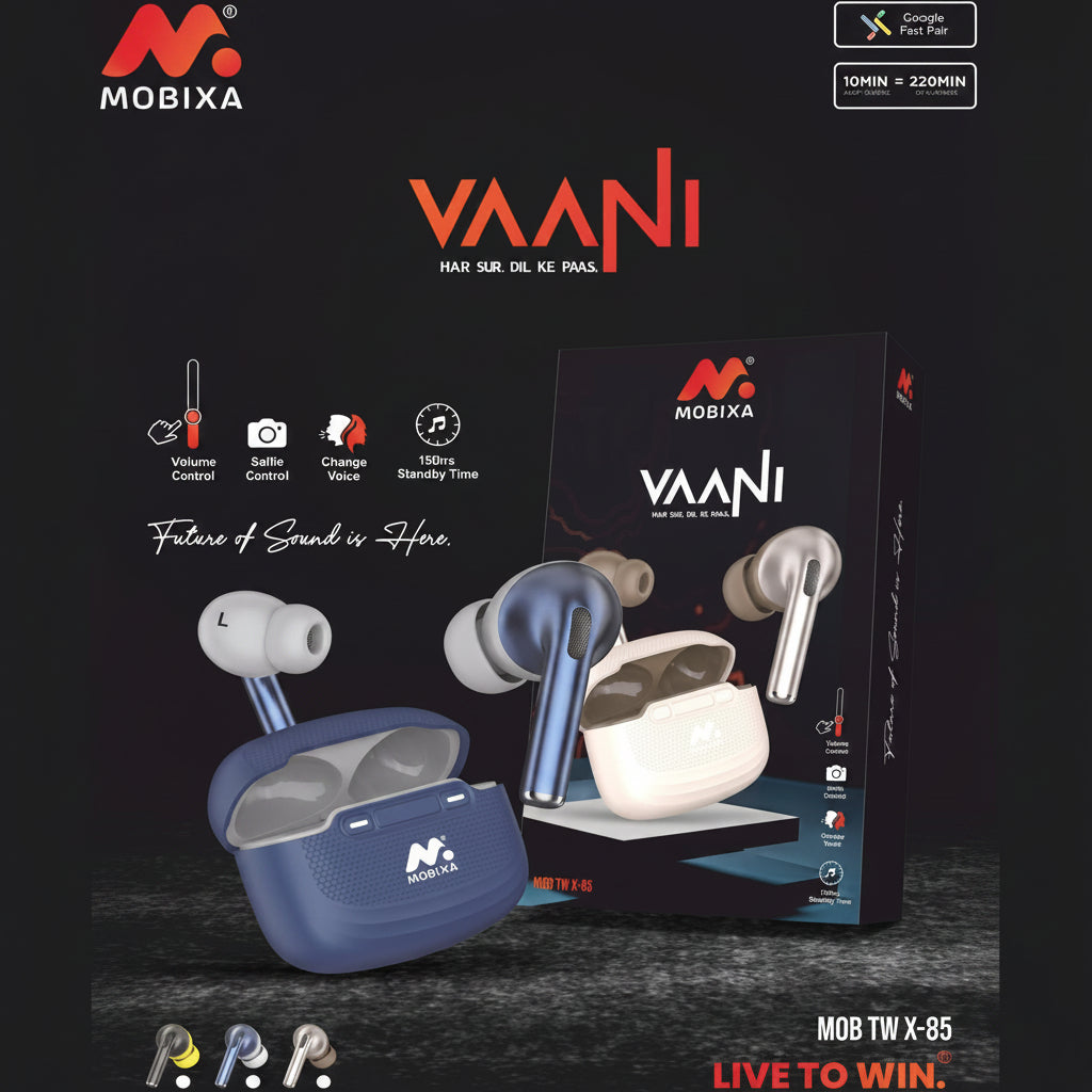 Mobixa | Wireless Earbuds | MOB TW-X85 | Vaani