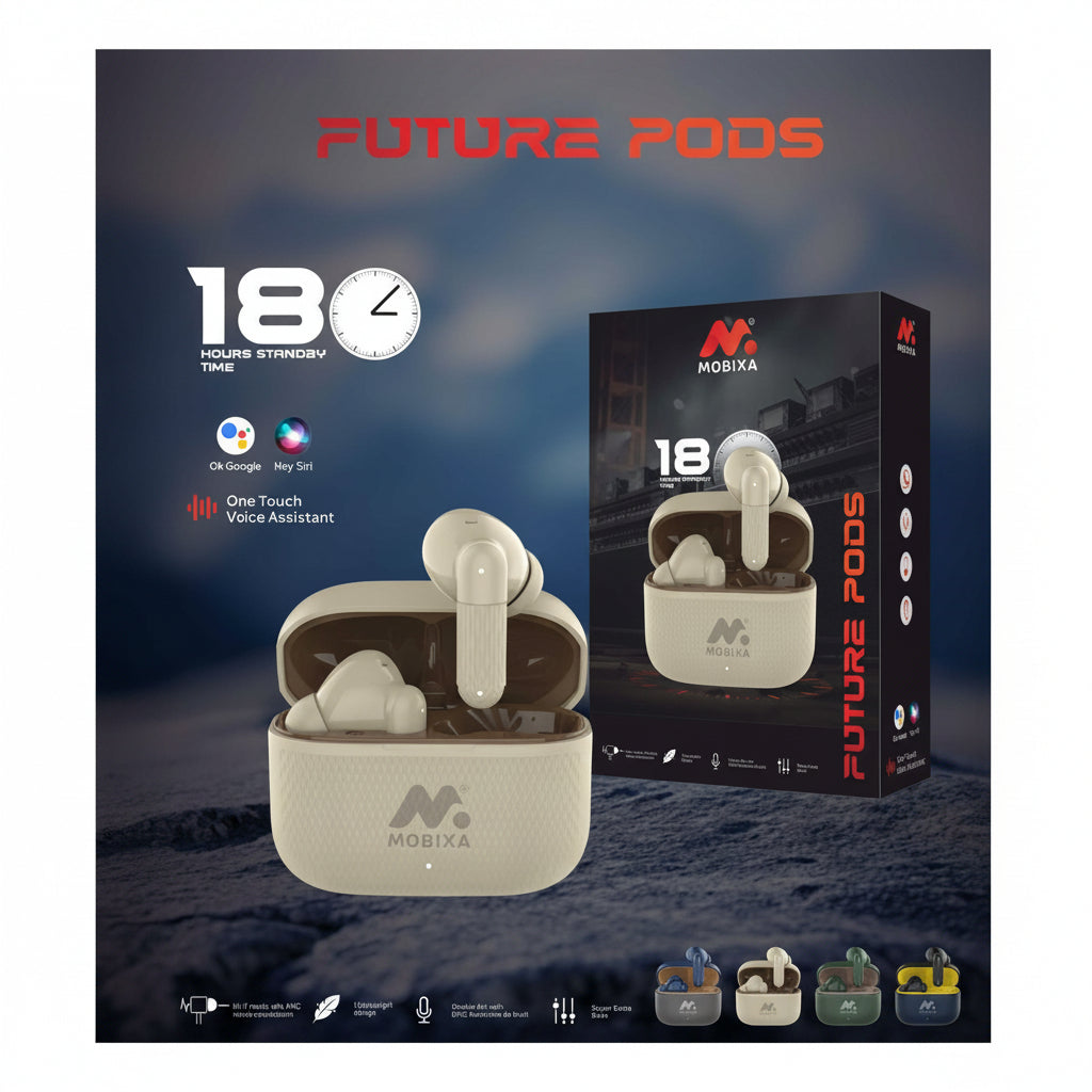 Mobixa | Wireless Earbuds | Future Pods | TWS Earphone