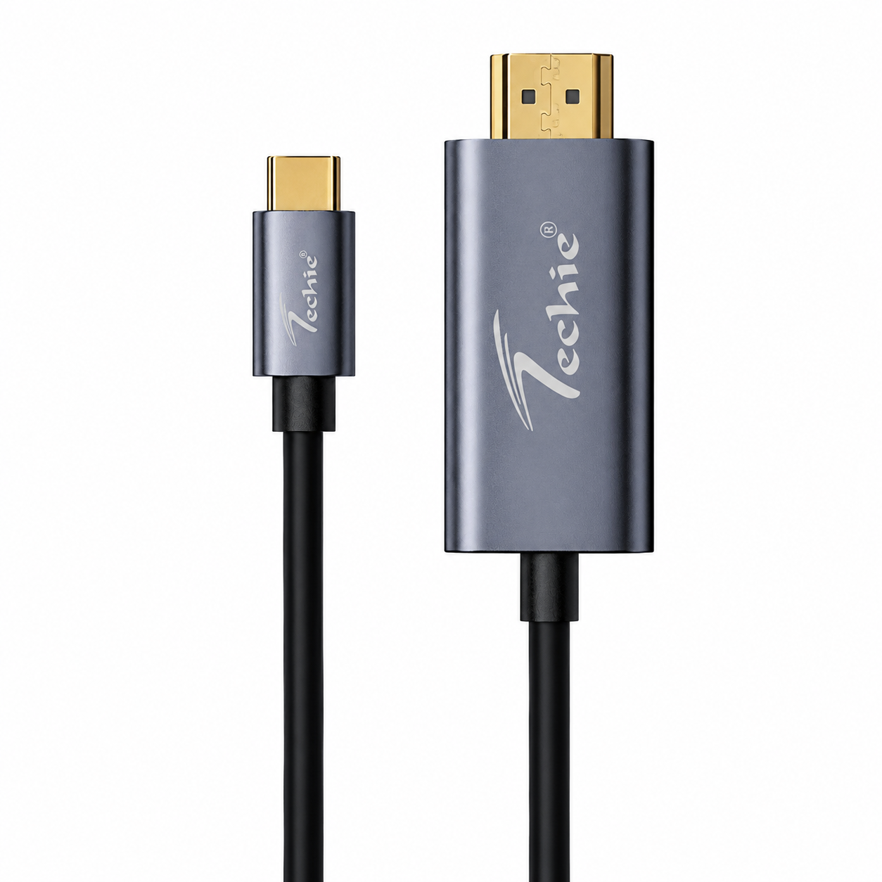 Techie TCCH4K1.5M USB Type-C to HDMI Cable 1.5M | 4K UHD Display Cable | USB-C to HDMI Adapter Cable