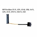 Computer cable with model number labels on a white background