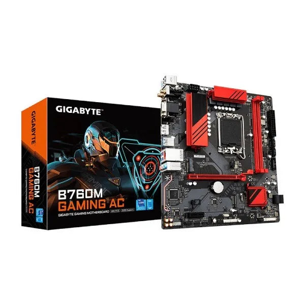 Gigabyte B760M Gaming AC DDR5 mATX Motherboard (Intel 12th–14th Gen, LGA1700)