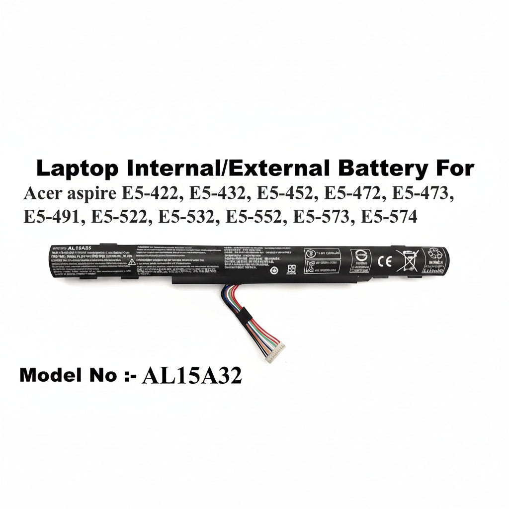Acer | Internal Laptop Battery AL15A32 | Aspire E5-422, E5-432, E5-452, E5-472, E5-473, E5-491, E5-522, E5-532, E5-552, E5-573, E5-574
