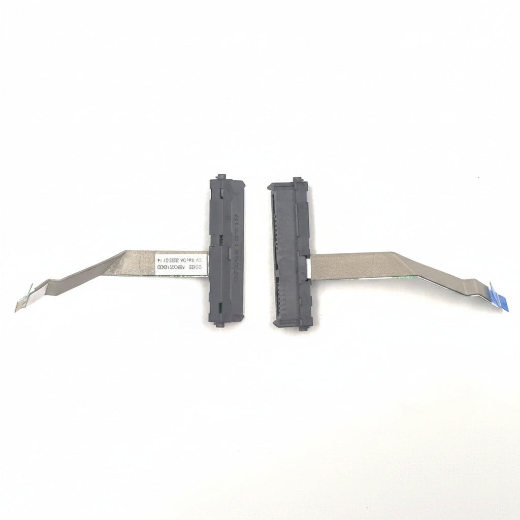 Two black metal brackets with a white background