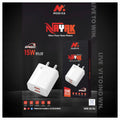 Mobixa Nayak 15W Dual USB Fast Charger Type-C Adapter CH-04
