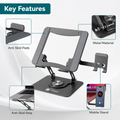 Portronics My Buddy K9 Pro Laptop Stand | Adjustable Foldable Laptop Riser | Ergonomic Laptop Holder