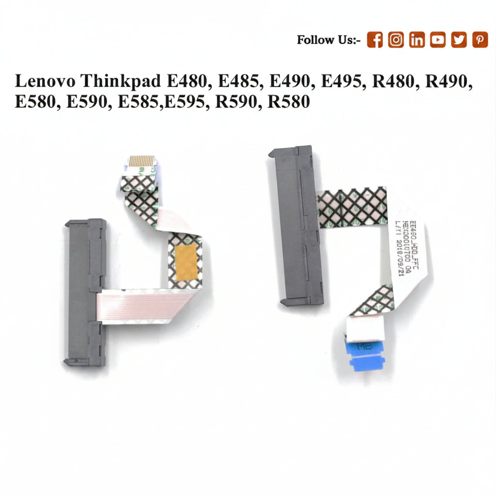 Fingerprint sensor flex cable for Lenovo Thinkpad laptops on a white background