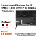 HP | Internal Keyboard Backlit Black Red | 16-B | Omen 16-B 16-B0008CA 16-B0020CA