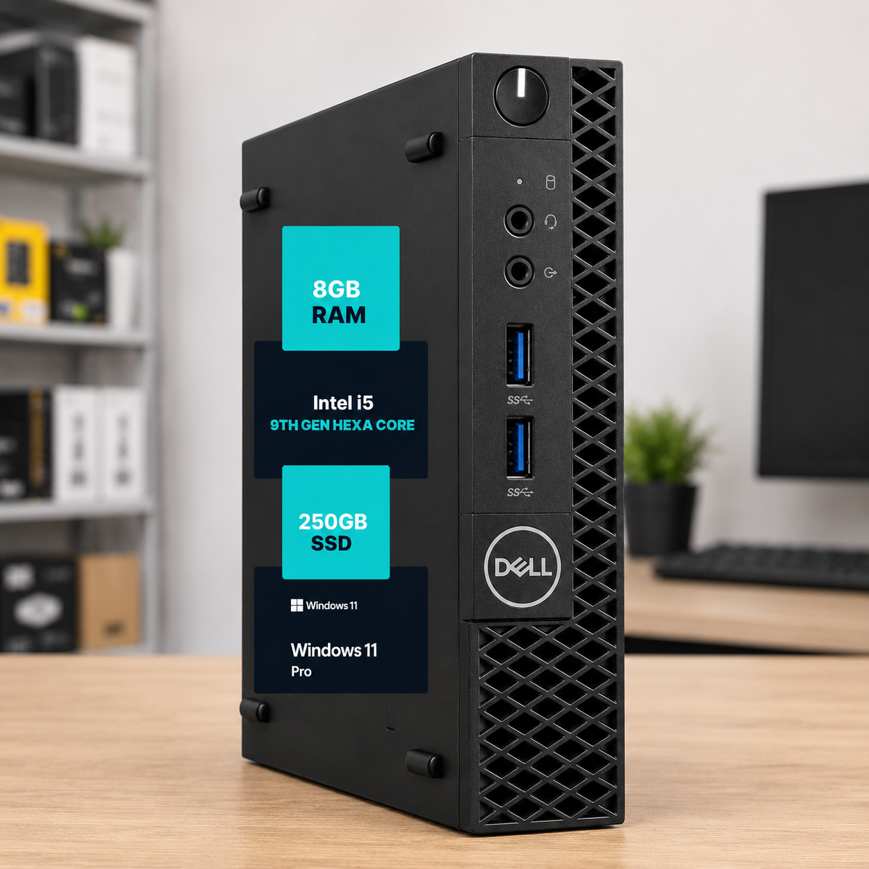 Refurbished Dell Optiplex 3070 MFF  9th Gen Desktop | 8GB/16GB RAM | 256GB/512GB SSD | W11