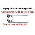 Acer | Laptop Hinges L+R | 33.GP4N2.003 | Aspire A515-51 A515-51G