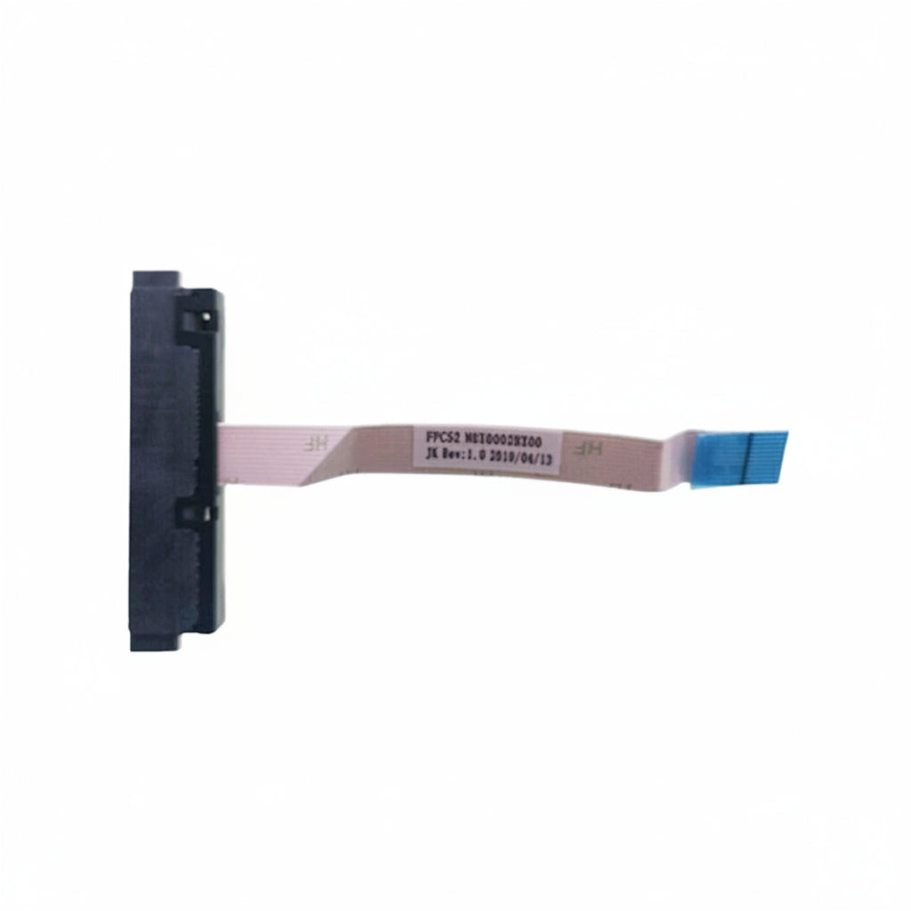 Computer ribbon cable with connectors on a white background