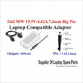 Dell Compatible | Laptop Adapter | 90W 19.5V 4.62A 7.4mm | Dell Laptops