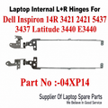 Dell | Laptop Hinges L+R | 04XP14 | Inspiron 14R 3421 2421 5437 3437 Latitude 3440 E3440