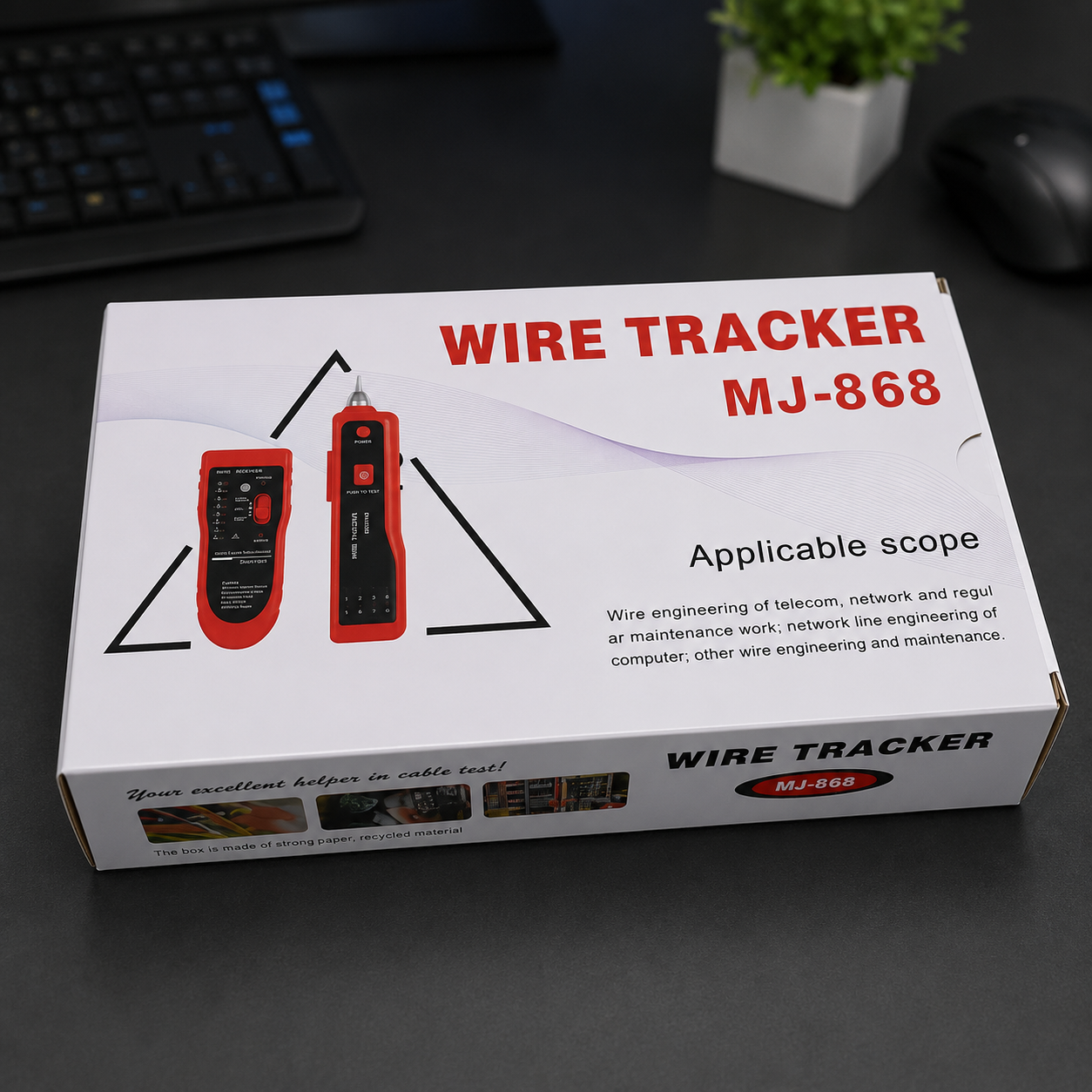 MJ-868 Wire Tracker Network Cable Tester | Cable Tracer & Line Finder | RJ45 RJ11 Wire Tracking Tool