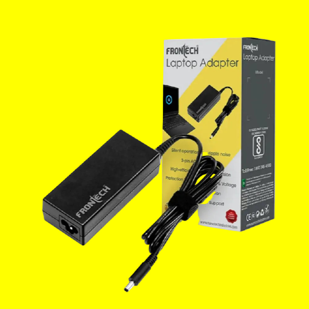 Frontech LAP-0012 90W Laptop Charger for Dell Big Pin | 19.5V 4.62A Power Adapter | Dell Replacement Charger