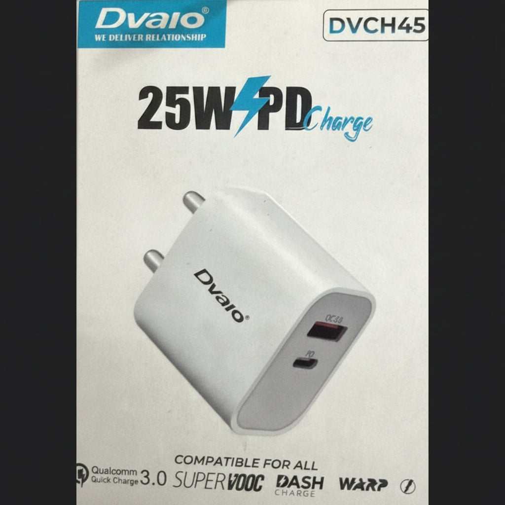 Dvaio | Charger Adapter | DVCH45 | 25W PD Fast Charger