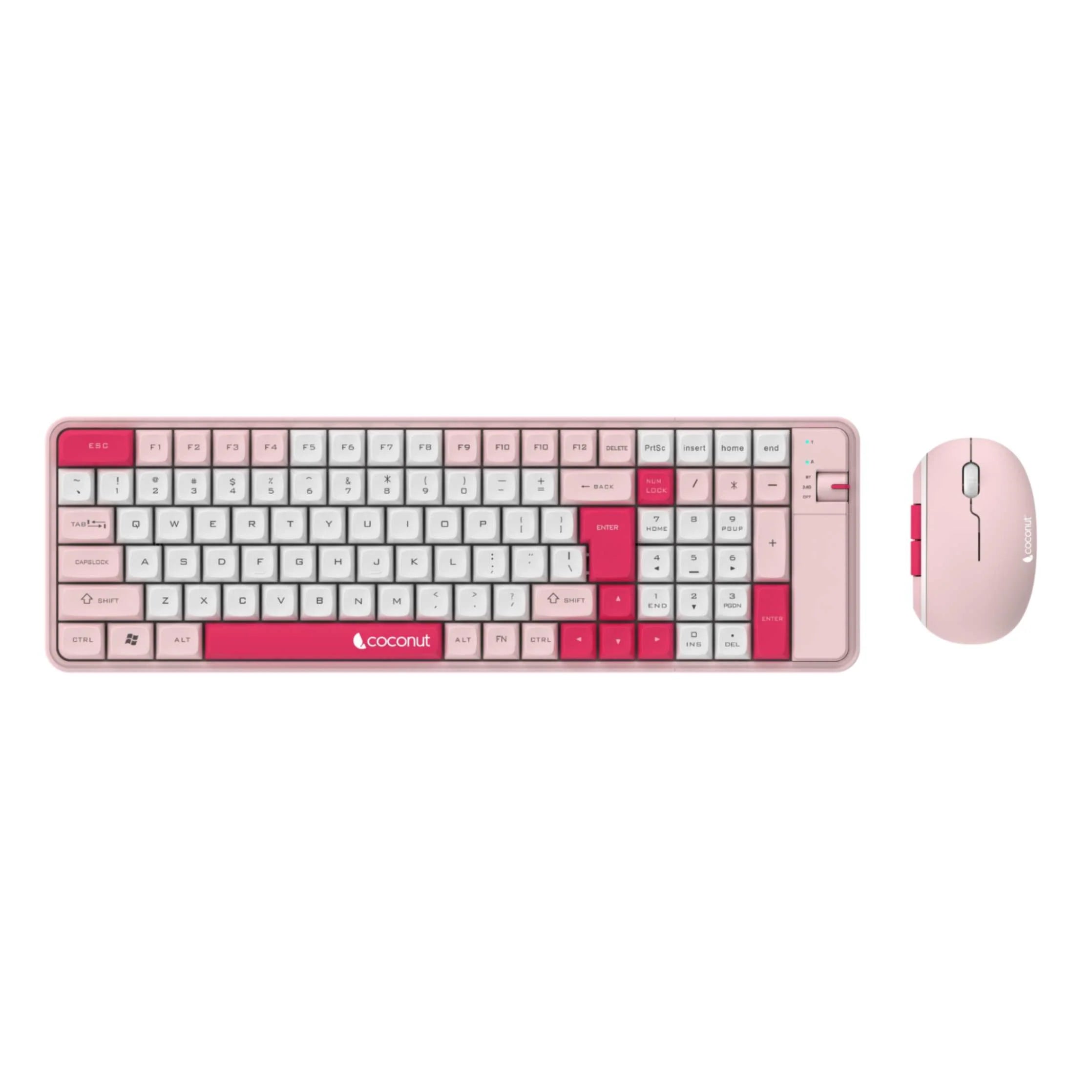 Coconut Diamond Wireless Keyboard & Mouse Combo | 2.4GHz USB Keyboard and Mouse for PC & Laptop
