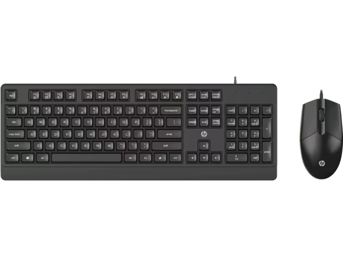 HP | Wired Keyboard Mouse Combo | KM180 | Universal Compatibility