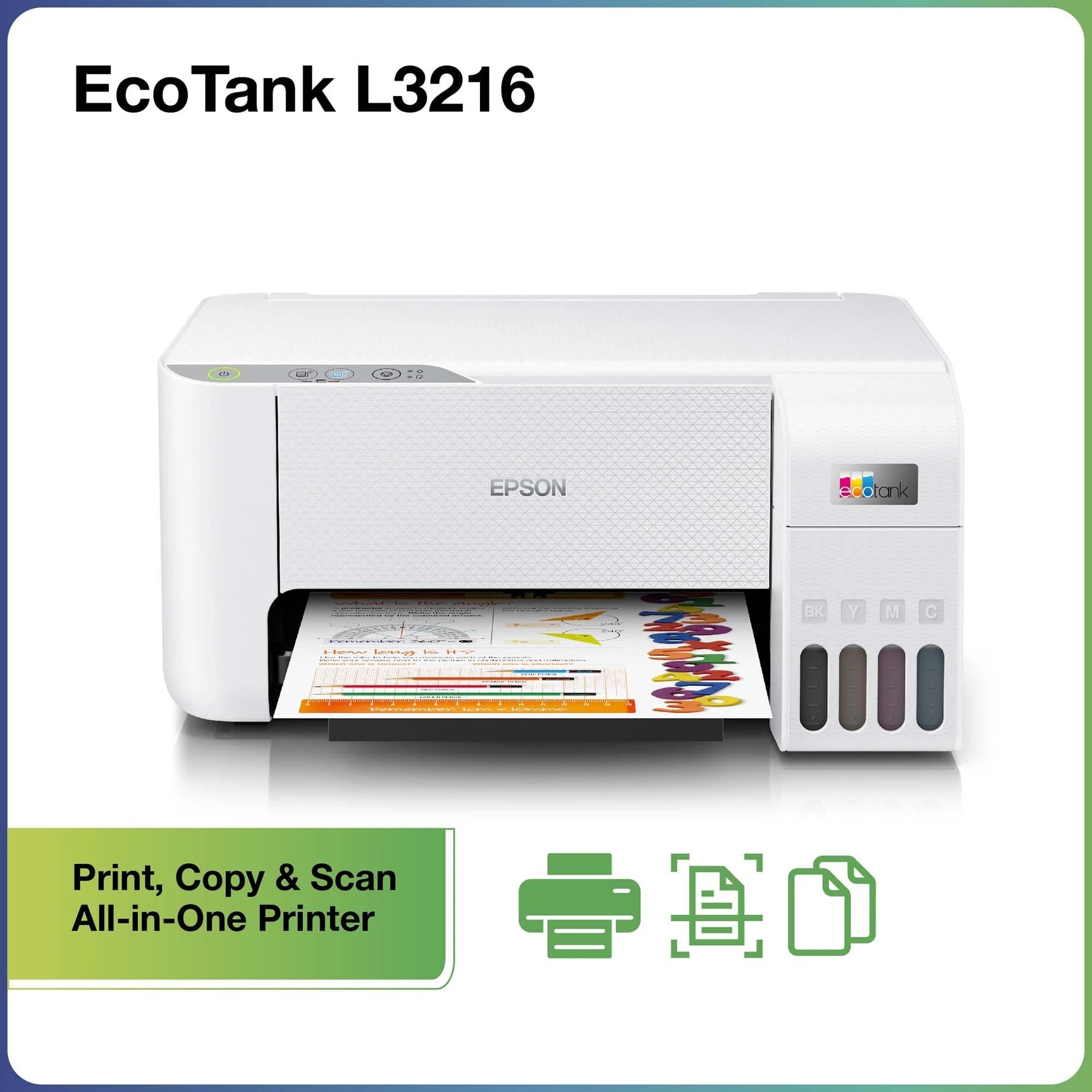 Epson | EcoTank L3216 Refurbished All-in-One Ink Tank Printer | Print Scan Copy | USB 2.0 Connectivity