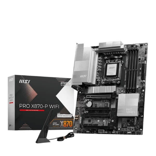 MSI Pro X870-P WiFi DDR5 ATX Motherboard – AMD AM5, PCIe 5.0 Support for Gaming & Productivity